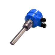 DP220 Diamond Point -värähtelyhaarukka kuiva-aineiden pintarajakytkimeksi – itsepuhdistuva timanttikärki, tunnistaa vain kärjestä, sopii jauheille ja raskaille bulkkimateriaaleille, 1½” kierreliitäntä ja ATEX-optiona.